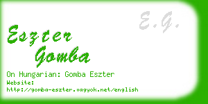 eszter gomba business card